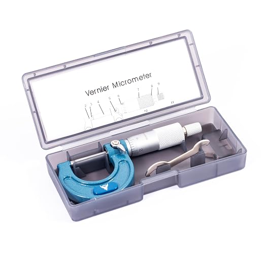 PEC Tools 0-1" Outside Micrometer | Industrial-Grade Precision, Hardened Steel, Ratchet Stop, Carbide-Tipped Measuring Faces, For Machining & Engineering