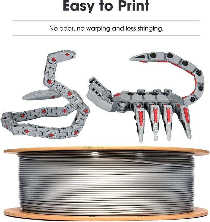 eSUN PLA Basic Filament 1.75mm, 3D Printer Filament High Speed PLA for Fast Printing, 1KG Spool (2.2 LBS) 3D Printing Filament for High Speed 3D Printers, Grape Purple