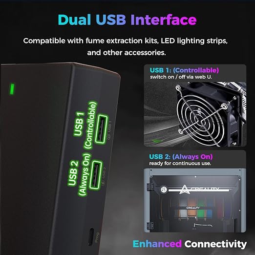 Creality Creator PWR Smart Power Supply, Real-Time Monitoring & Auto Shutdown, 3D Printer Smart Protection for Creality Hi / K1 / K1C / K1SE / K1 Max / K2 / K2Pro / K2 Plus/ K2SE / Ender 3 V3/ V3 Plus