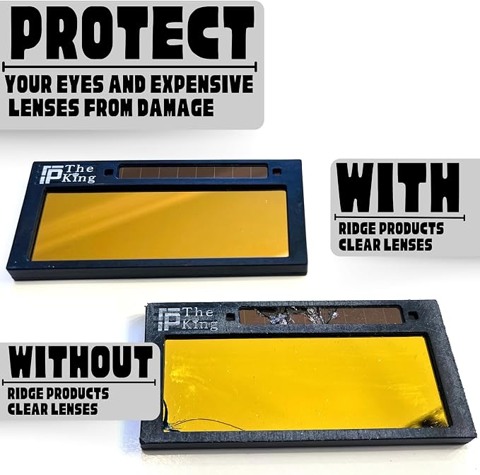 Ridge Products 10 Pack of 2x4.25 Clear Welding Lenses, Replacement Clear Welding Lens 2x4 1/4, Welding Hood Clear Lenses, Top Protection For Welding Lens And Eyes, Lightweight, 0.04" Thick