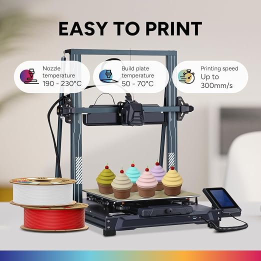 OVERTURE 2KG Bundle Matte PLA, Low Warp & Matte Surface 3D Printer Filament | Frosted Matt Finish Hides Layer Lines, 2 Pack 1kg Spool (2.2lbs) Cardboard Spool, Fit Most FDM Printer (Matte White*2)