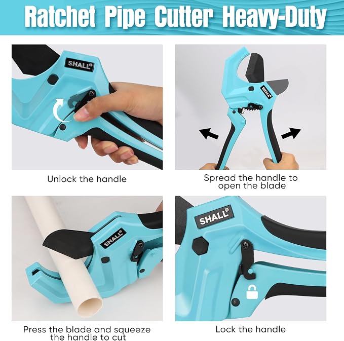 SHALL 2-1/2'' PVC Pipe Cutter & PEX Pipe Cutter Set