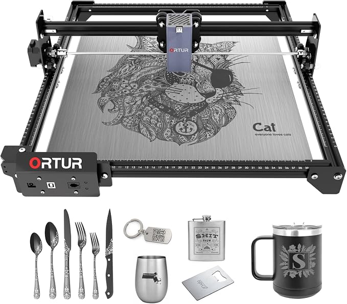 Ortur Laser Master 2 S2 Class 4 Laser Engraver with 1000mW 1064nm Infrared Laser Module for Engraving on Metal, Plastic, Acrylic - Ideal for Jewelry, Gift Making
