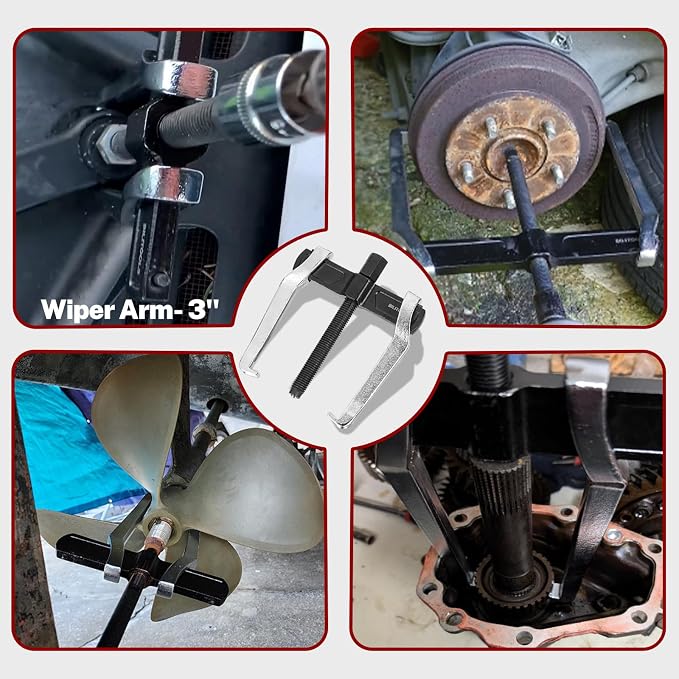 BILITOOLS 12" 2 Jaw Gear Puller, Bearing & Pulley Removal Tool, Internal External Reversible for Flywheel, Gears & Pulleys