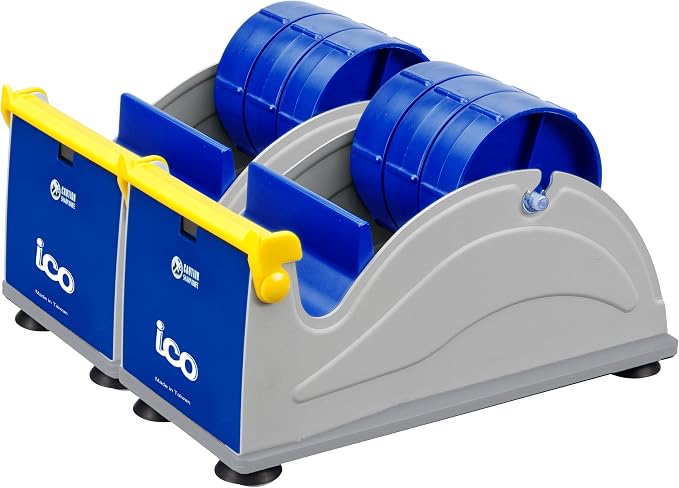 ICO by Excell 2-Pack Triple Premium Extra Wide Metal Multi-Rolls Desktop Tape Dispenser, ET-13371, 3 inch Wide, 3 inch Core, Pack of 2