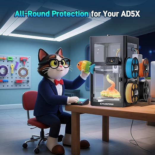 FLASHFORGE AD5X 3D Printer Enclosure Kit,Supports ASA,PC,ABS | Waterproof,Dustproof,Noise Reduction,Constant Temperature and Odor Isolation
