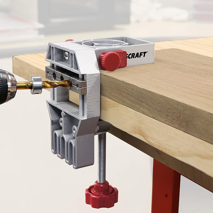 Milescraft 1334 Joint Master – Self-Clamping Aluminum Doweling Jig. Creates Edge & WEN JN400D 400-Piece Fluted Dowel Pin Variety Bucket with 1/4, 5/16, and 3/8-inch