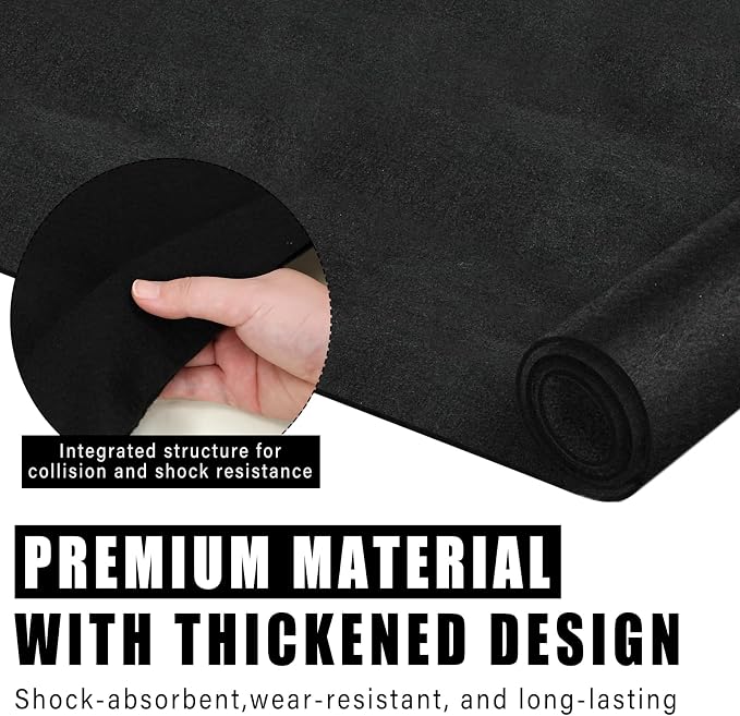 Fanfanwin 12 Pcs 80" x 72" Extra Large Moving Blankets Heavy Duty Packing Blankets Textile Shipping Furniture Pads Furniture Covers Essentials for Protecting Wrapping Moving Supplies, Black