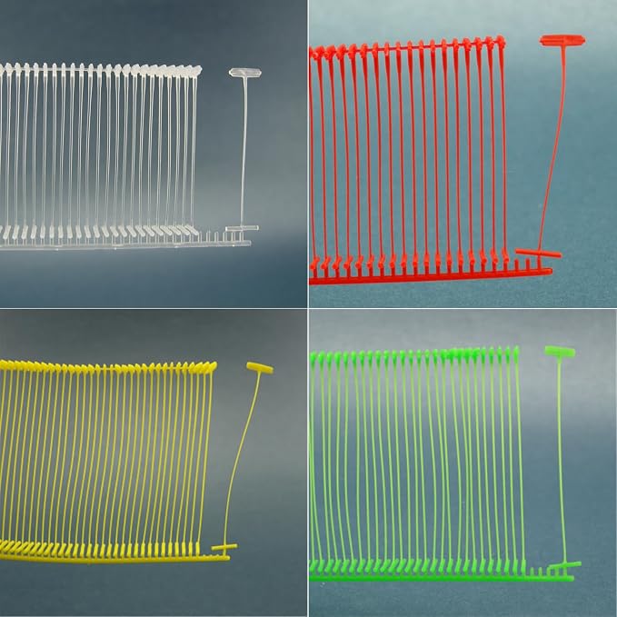 3000Pcs Six Colors Standard Tagging Gun Fasteners Garment Clothing Price Tag Label Barbs 1 Inch 500 Each of Clear Green Blue Yellow Red Black 3000 Total