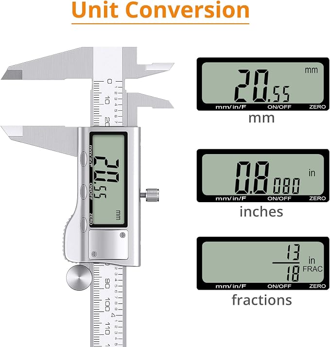 Neoteck 6 inch Digital Caliper + 8 inch Digital Caliper Set