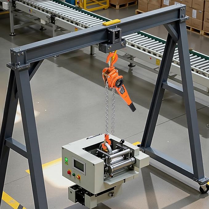 VEVOR Manual Lever Chain Hoist, 3/4T 1650LBS Capacity Heavy Duty Come Along, 20FT Lift G80 Alloy Steel Chain with Dual Pawl Mechanical Brake,360°Rotating Hooks, for Warehouse Construction Garage