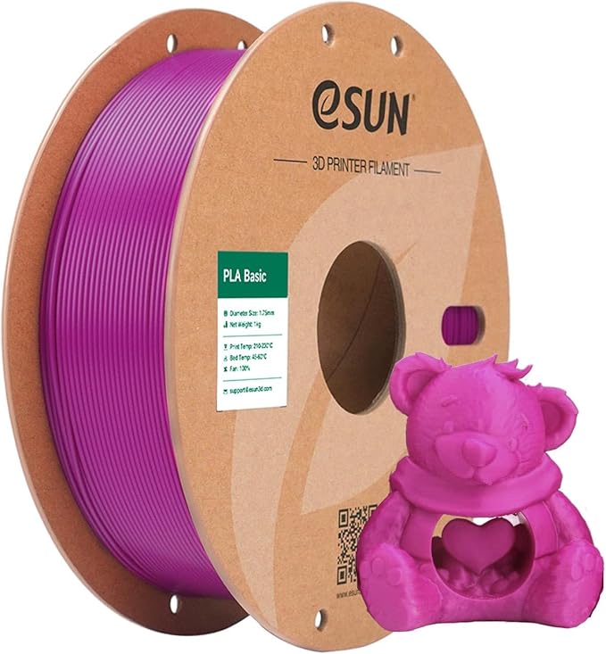 eSUN PLA Basic Filament 1.75mm, 1KG Spool (2.2 LBS) High Speed Printing 3D Printer PLA Filament,Designed for Fast Printing, Purple