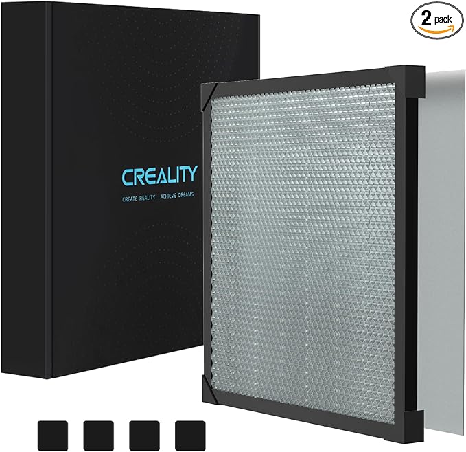 Creality Honeycomb Laser Bed for Laser Engraver and Cutter Machine | Honeycomb Platform with Aluminum Panel, Size：19.7" * 19.7"