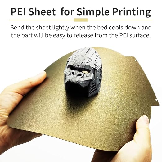 Round 120mm in Diameter Flexible Spring Steel Platform Magnetic Build Plate【Textured Double Sided PEI Sheet】for Monoprice Mini Delta v2 3D Printer