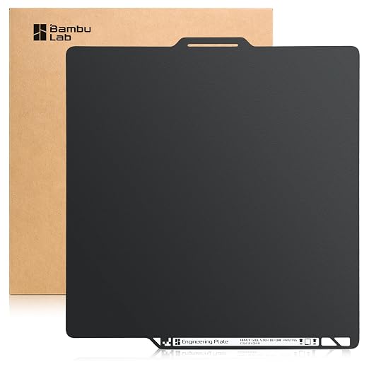 ENOMAKER Bamboo Original Engineering Build Plate for X1C/X1E/P1P/P1S/A1/P2S/X2D, Smooth Print Bed Surface,120°C HT for All Filament,Tough for Bambu Lab 3D Printer Hot Bed 257x257mm,X1 Carbon,P1 series
