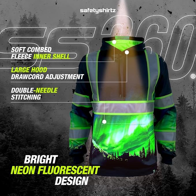 SafetyShirtz SS360 ANSI Class 3 Type R Graphic Hoodie