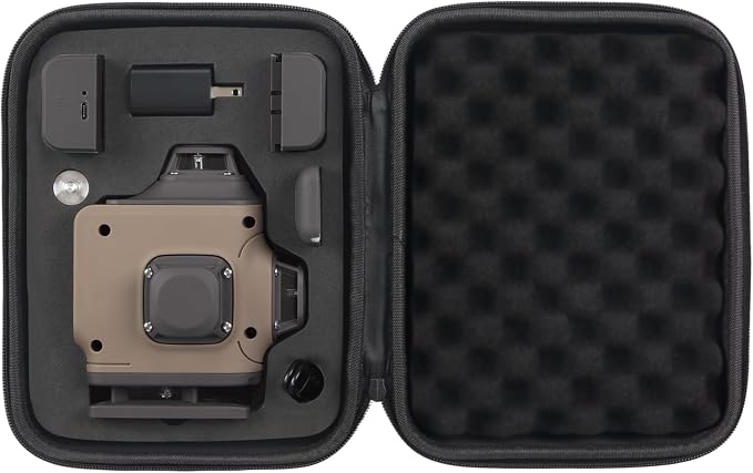 Hints 4D Laser Level Self-Leveling 4x360°, 4 Beams, 100Ft, ±1/12" Accuracy, IP54, Outdoor Pulse Mode, Remote and Gesture Control, Type-C Chargin, Storage Case and Extra Li-ion Battery included
