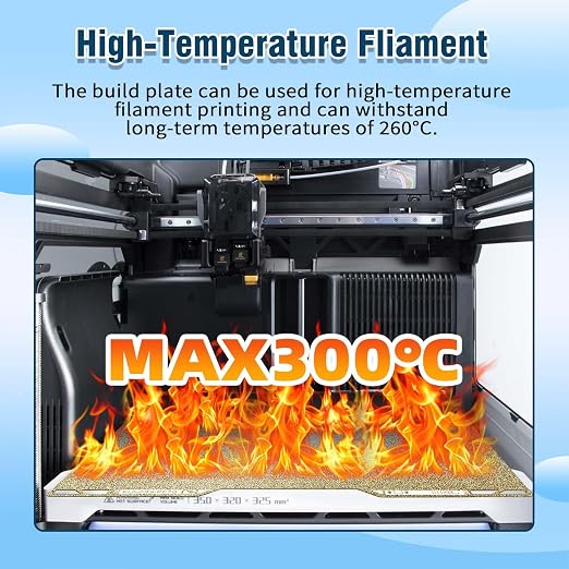 IdeaFormer-3D 355x346mm H2D H2S PEI Sheet for Bambu Lab, Upgraded Thickened PEI Build Plate with QR Code Spring Steel Bed Plate for Bambu Labs H2S H2D Combo 3D Printer Platform