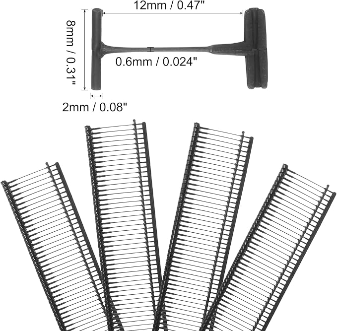 uxcell 5000pcs Standard Tagging Gun Fasteners 12mm Tagging Barbs Pins PP Plastic Tag for Price Tagging Gun, Clothing Tags Gun Attachments for Clothes Bag Fabric, Black