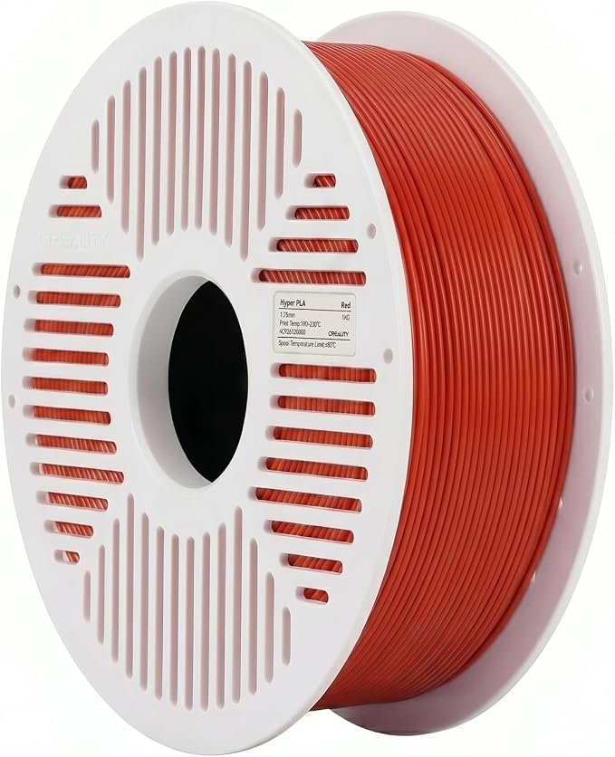 Creality PLA Filament with Reusable Spool 1KG, 1.75mm PLA 3D Printing Filament 2.2lbs High Dimensional Accuracy, Easy Installation Detachable Spool, Fits for Most 3D Printers, Red