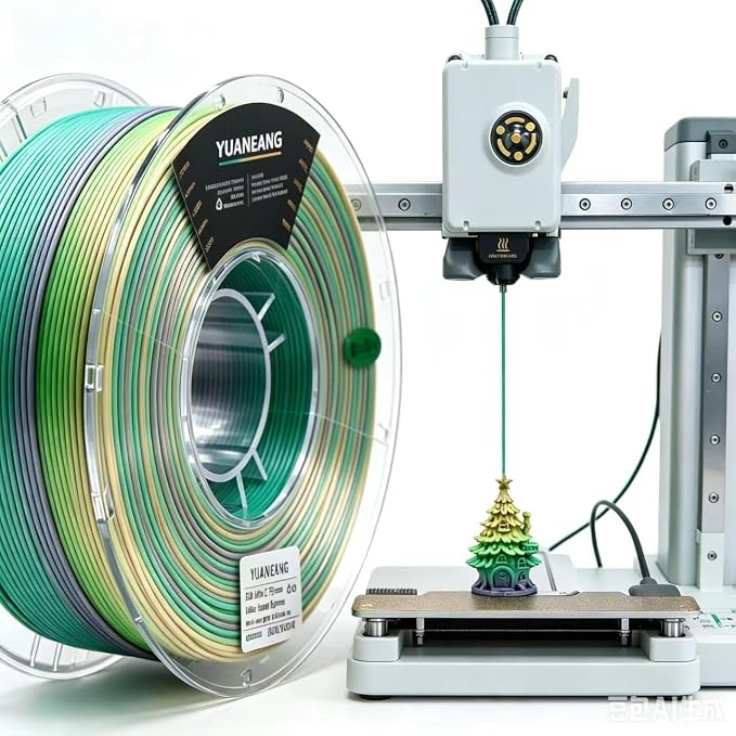 Silk Forest Green PLA 3D Printer Filament 1.75mm, 1kg Spool, High-Gloss Silk PLA Material, Smooth Shiny Finish, ±0.03mm Precision, Easy Printing, Ideal for Decorative Models, Artistic Crafts