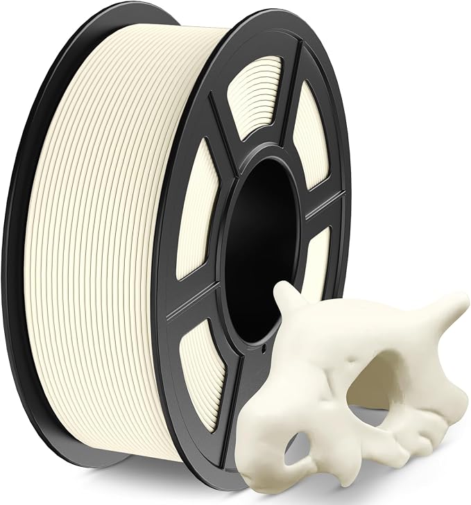 JAYO Matte PLA 3D Printer Filament 1.75mm Bone White, Matte Surface Conceals Layer Lines Filament, 1.1kg (2.42 lbs) Spool, Accuracy +/- 0.02 mm, Fit Most FDM Printers
