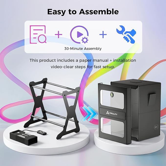 Creality Multi-Roll Filament Dryer, Filament Storage Box with Heating for 3D Printer Filament 10kg Spool, Detachable Heating Module, Fast Heating to 70°C, Fireproof Moisture-Proof for PLA PETG ABS TPU