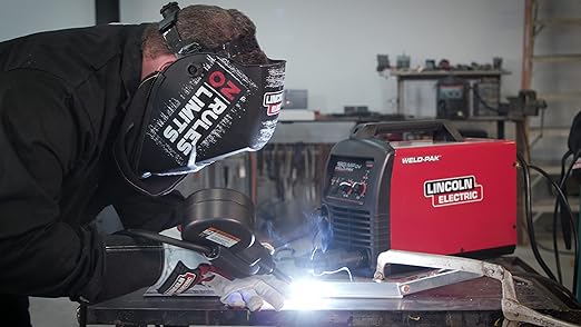 Lincoln Electric No Rules No Limits Welding Helmet K4983-1, Auto Darkening, Lightweight Weld Headgear, Shade 7-13, Grind Mode, Use for Stick, TIG, Pulsed TIG, MIG, Pulsed MIG, Flux Core, Gouging