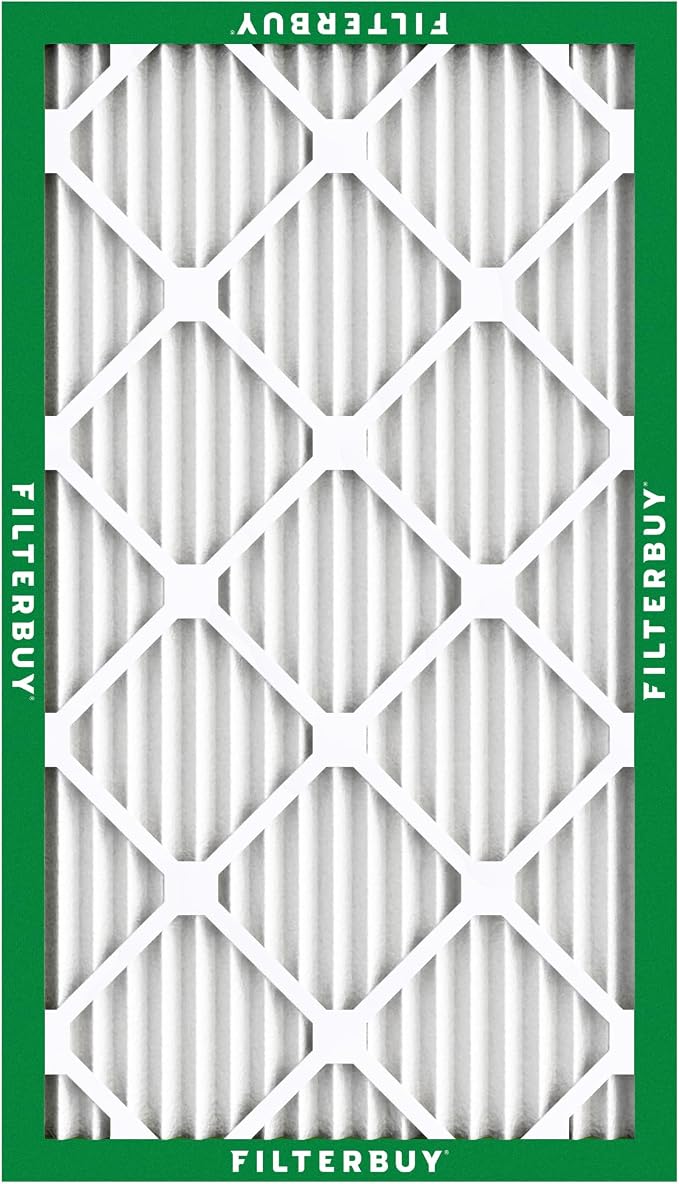 Filterbuy 14x27x1 Air Filter MERV 8 Essential Dust & Allergy Defense (3-Pack), Electrostatic Pleated HVAC AC Furnace Filters Replacement, Made in USA (Actual Size: 14.00 x 27.00 x 0.75)