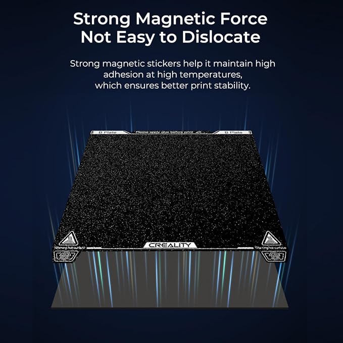 Creality Official K1 Max Build Plate PEI Sheet, 315x310mm Textured Removable Flexible Spring Surface Excellent Heat Resistance Heated for K2 Pro/3 S1 Plus/K1 Max/Ender 3 V3 Plus(Without Magnetic Base)