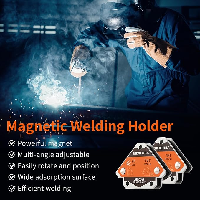 Welding Magnets 25 LBs-2 Pieces Magnetic Welding Holder Set, Holding Power Welding Accessories