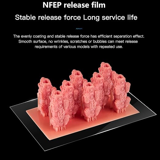 KOYOFEI 5PCS NFEP Film for Resin 3D Printer, nFEP(PFA) Release Film FEP 2.0 for ELEGOO Saturn 2, Saturn 3 Ultra, Saturn 4, Saturn 4 Ultra, M3 Premium, M5, M5s, M5s Pro LCD 3D Printer 290x210x0.127mm