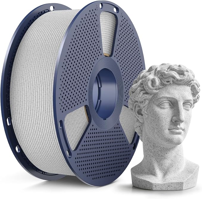 SUNLU Marble PLA Filament 1.75mm, Realistic Stone Veining & Matte Finish, 3D Printer Filament PLA Marble Texture, Ideal for Architectural Models and Decor, 1kg Spool, Shadow Storm