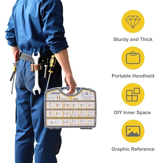 988pcs Grade 8.8 Metric Bolt Assortment, M4 M5 M6 M8 Heavy Duty Bolts and Nuts Kit, Yellow Zinc Plated, Length from 12-30mm