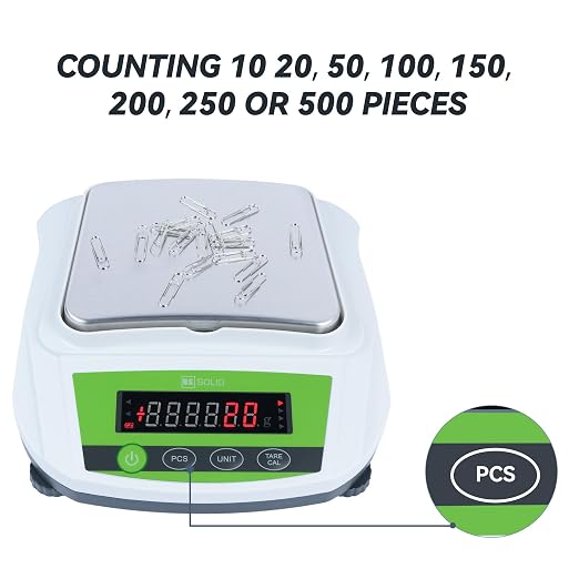 U.S. Solid Precision Balance, 3000g/6.6lb x 0.01g Digital Lab Scale, 6.2" x 5" Rectangular Pan, Piece Counting, g/ct/oz/lb, 100-240V AC & 4xDC 1.5V Battery, Kitchen, Jewelry, Scientific Use