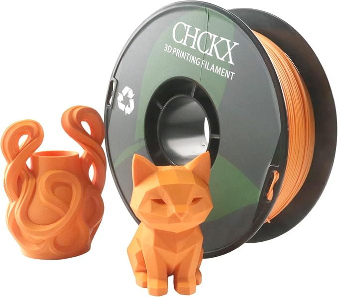 Matte PLA 3D Printer Filament, 1KG Spool(2.2lbs) 1.75mm PLA Gradient Filament for Most FDM 3D Printers,Sun Orange
