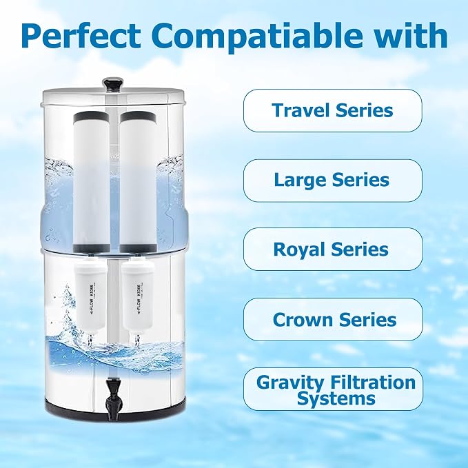 Gravity Water Filter Replacement for Berkey® BB9-2 & PF-2® Fluoride Filters | Combo Pack for Berkey Gravity Water Filter System