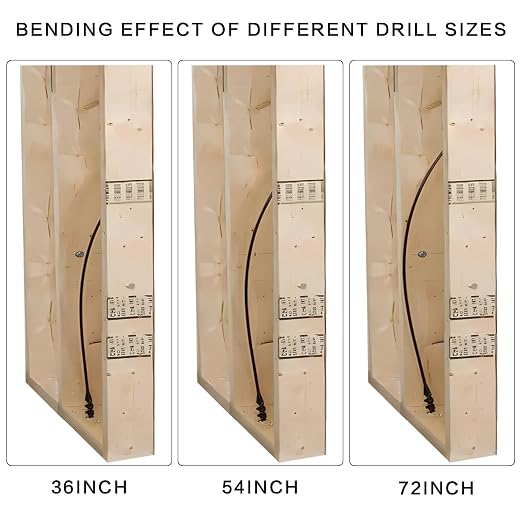 Flexible Drill Bit for Wire Pulling with Guide Ball Kit,3/8 in. x (4.5 FT) 54 in. Long Flex Drill Bits for Wood,Auger Head Installer Drill Bit, Fish Bit for Pulling Wires in Walls