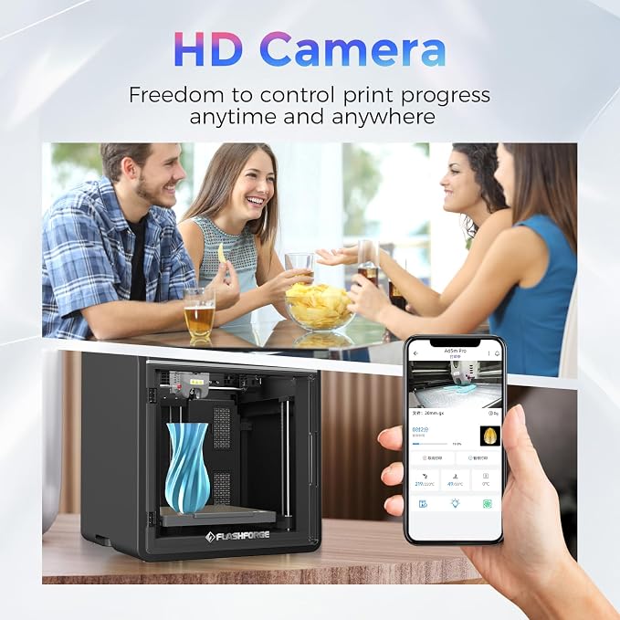 Official Original FLASHFORGE AD5M Camera Smart Kit, AD5X 3D Printer Camera | Real-Time Monitoring of Printing,FDM 3D Printer Cameras, For Flashforge AD5X, Adventurer 5M and Adventurer 5M Pro