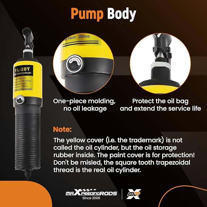 maXpeedingrods 20T Hydraulic Gear Puller, Hydraulic Wheel Bearing Puller Kit, 2 or 3 Jaws Puller, Bearing Hub Separator, Heavy Duty Hydraulic Puller Separator Tool