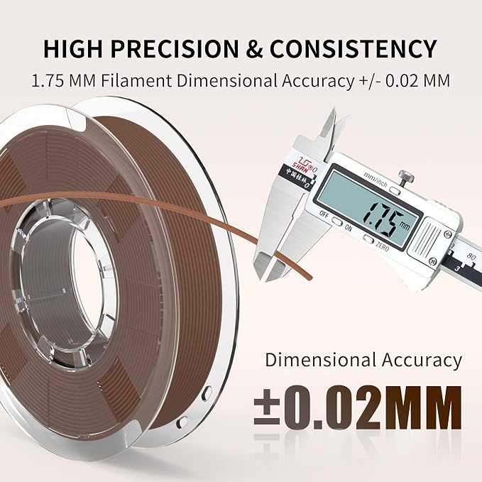 RAMBERY 250gX4 Wood PLA Printer Filament Bundle 1.75mm 3D Printing Filament Real Wood Fibers Added Fit Most Printers, Total 1kg, 2.2 lbs