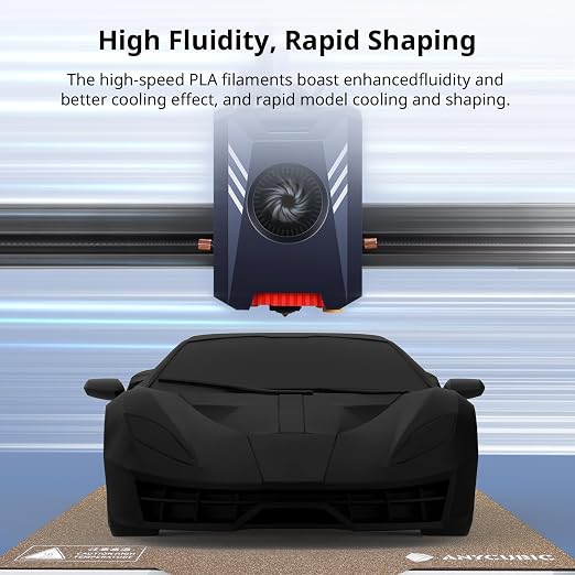 ANYCUBIC High Speed 3D Printer Filament 1.75mm Bundle, Rapid PLA Filament, Dimensional Accuracy +/- 0.02mm, Print with Most FDM 3D Printers, 1KG Reusable Spool, Pearl Black, 2KG in Total