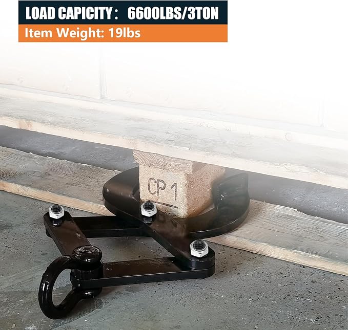 Pallet Puller Clamp 6000lbs Tree Puller Tool, Stump Puller, Pallet Grabber Black, Compatible with Chain/Strap with Hooks for Lifting/Pulling