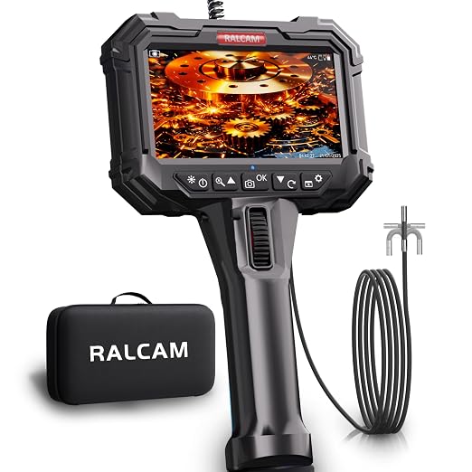 5.5mm Articulating Borescope 5inch + 0.33in Endoscope Camera with Light for Phone