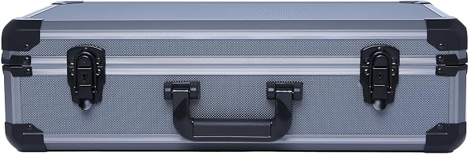 21in Reinforced Aluminum Hard Case with DIY Customizable Foam Inserts (20.7 x 11.3 x 5.6in Interior)