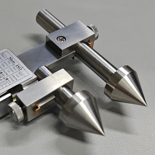 Digital Offset Centerline Caliper Hole Distance Vernier Caliper Cone Probe Hole Center Distance Ruler Measuring Tool Stainless Steel Inch/MM (20-150mm)