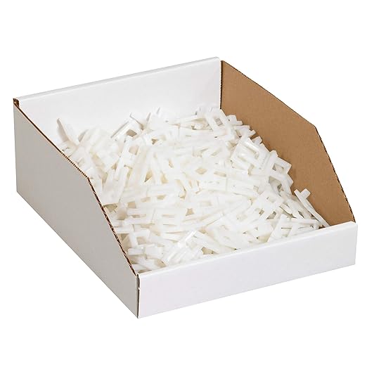 Box USA BBINEB1810 Open Top Bin Boxes, 10" x 18" x 4 1/2", Oyster White (Pack of 25)