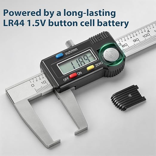 External Groove Digital Caliper 0-150mm | High-Precision Outer Groove Measuring Tool, LCD Display Stainless Steel Body, Storage Case, Smooth Sliding Track