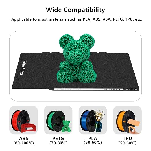 A1 Mini PEI Build Plate, 3D Printer Parts Double Sided Black Textured PEI Platform with Handle for Bambu Lab A1 Mini 184x184mm