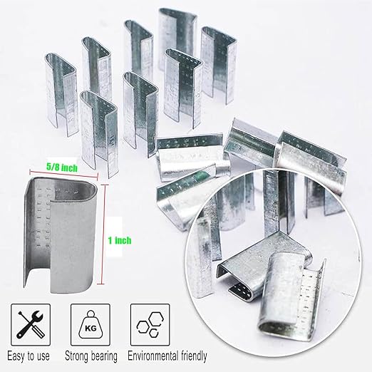 Packaging Strapping Kit - Pallet Poly Tensioner Tool Sealer, Banding Tool, 4000" Length x 1/2" Wide PP Belt, 100 Metal Seals for Packing and Shipping
